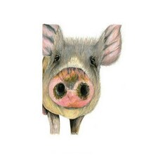 Kevin Milner Countryside Inquisitive Pig Greetings Card - Multicoloured - One Size