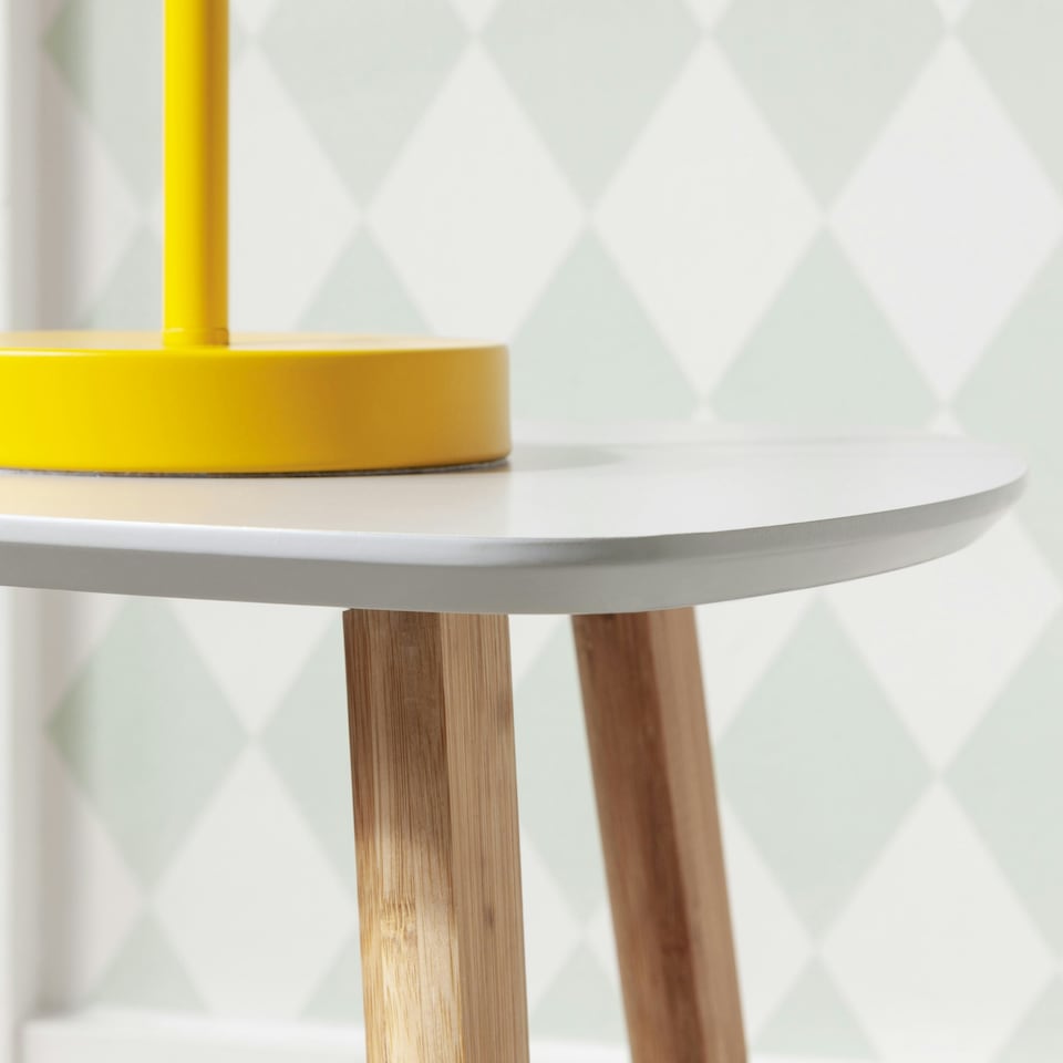image 1 of Malme Extra Large Side Table in Classic White and Natural Pine White