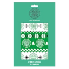 Celtic FC Christmas 2 Sheets & 2 Tags Gift Wrap
