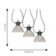 image 6 of ValueLights 6 Battery Operated Smoked Pleat LED Outdoor Garden String Lights | Grey