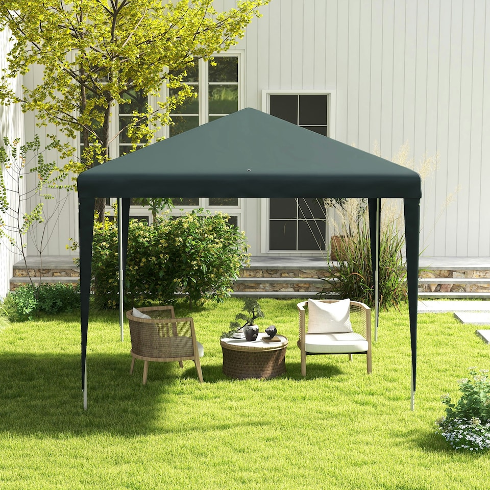 image 1 of Outsunny Garden Gazebo Marquee Party Tent Wedding Canopy Patio Green 2.7 x 2.7m