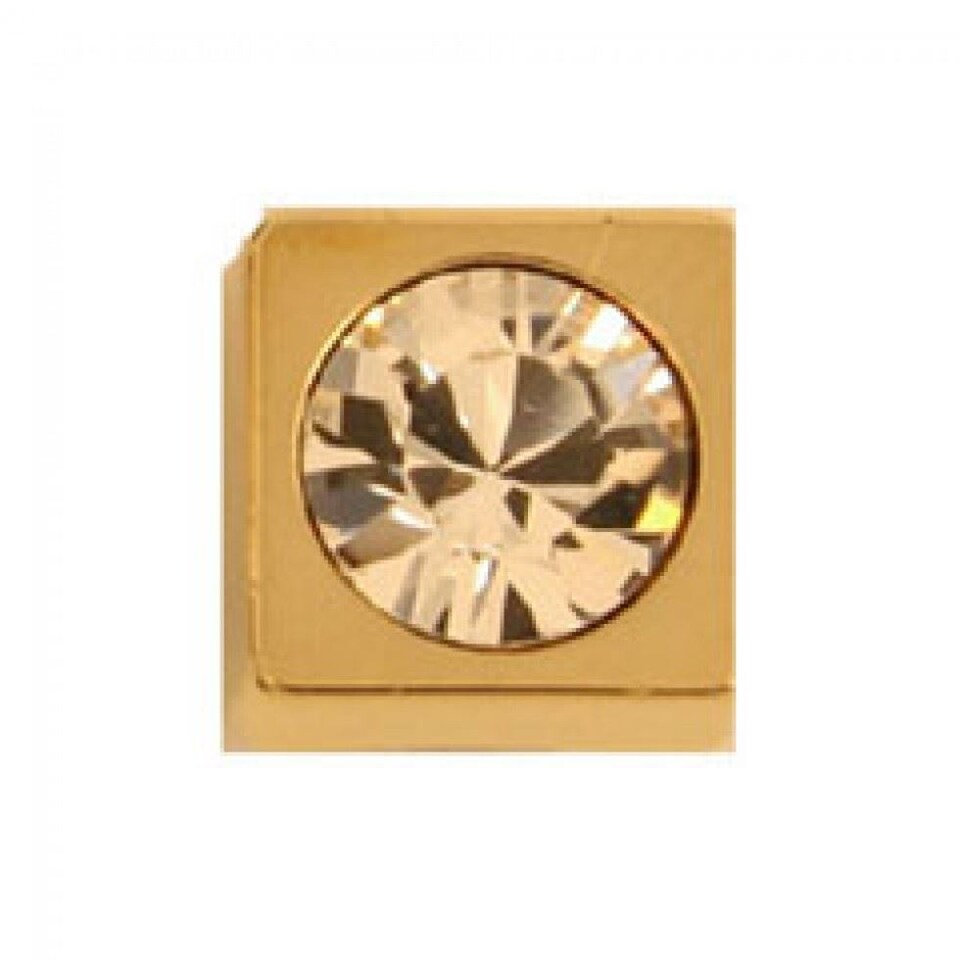 Trimits Gold 10mm Square Swarovski Buttons for Dressmaking - each