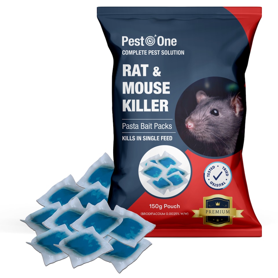 image 1 of Rat & Mouse Pasta Bait 15 x 10g Sachets – Brodifacoum Rodenticide Ready to Use Soft Bait