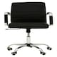 image 3 of Interiors by Premier Brent Black Leather Effect And Chrome Home Office Chair