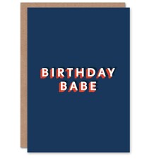 Birthday Babe Fun Bold Modern For Him Birthday Card