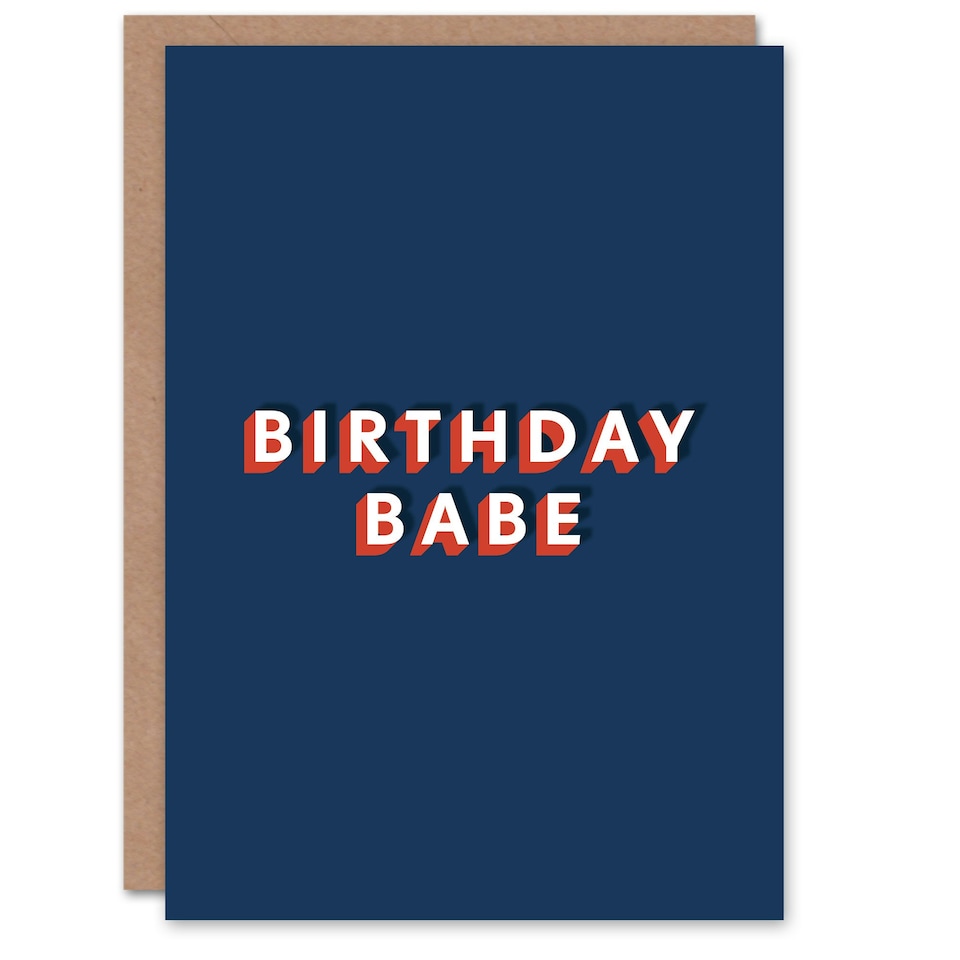 image 1 of Birthday Babe Fun Bold Modern For Him Birthday Card