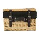 image 3 of 36cm Wicker Picnic Basket with Lining Black | Black | One Size