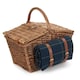 image 2 of Elegant 4 Person Blue Tweed Fitted Picnic Basket