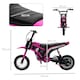 image 7 of HOMCOM 24V Kids Electric Motorbike with Twist Grip Throttle, Music, Horn - Pink