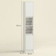 image 7 of HOMCOM Narrow Bathroom Storage Cabinet with Open Compartment, White White