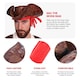 image 2 of Leather Look Pirate Tricorn Hat Brown | One Size