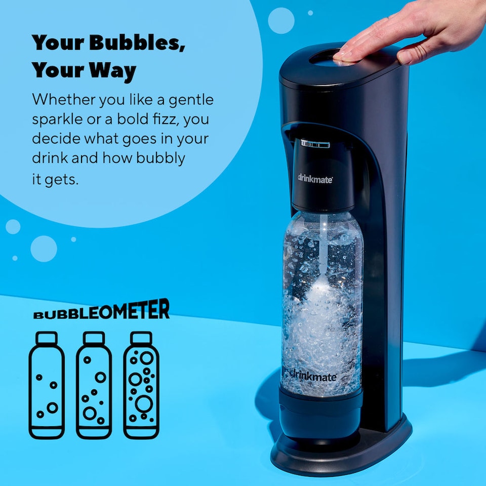 image 1 of Drinkmate OmniFizz Soda Maker, Sparkling Water Maker, Machine Only - Black