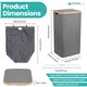 image 2 of 100L Foldable Laundry Hamper with Lid, Collapsible Clothes Basket