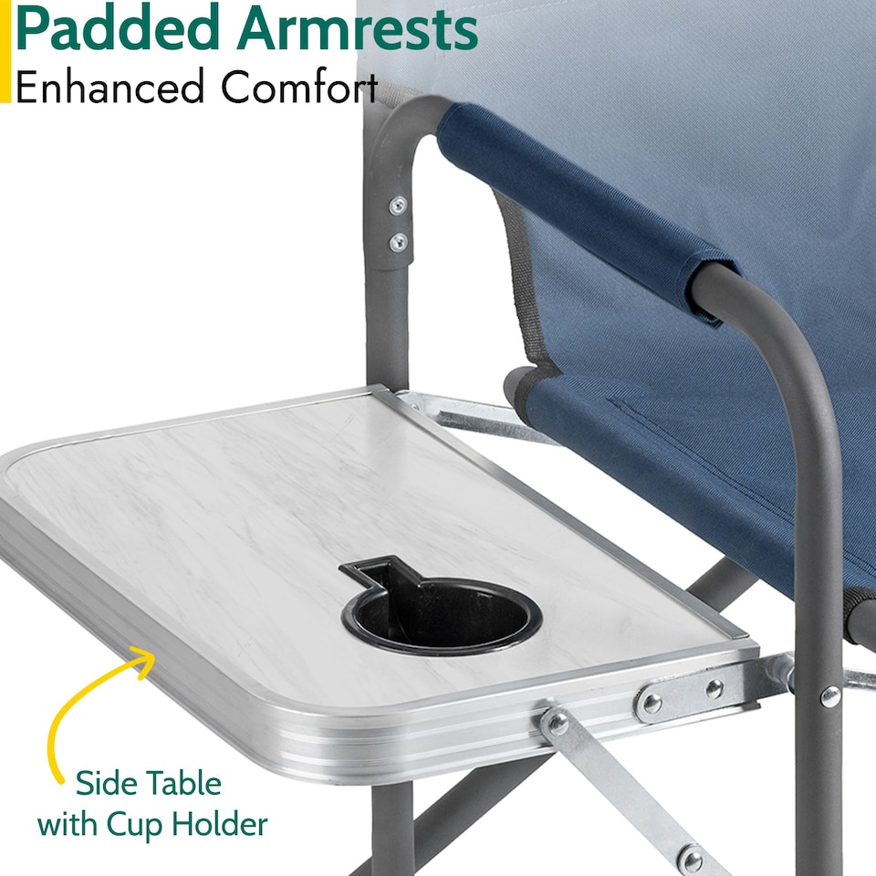 image 1 of Folding Directors Chair With Side Table