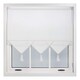 image 1 of FURNISHED Daylight Roller Blinds with Triangle Edge and Metal Fittings Sheer Linen Fabric Blind | White | White | (W) 130cm x (L) 165cm