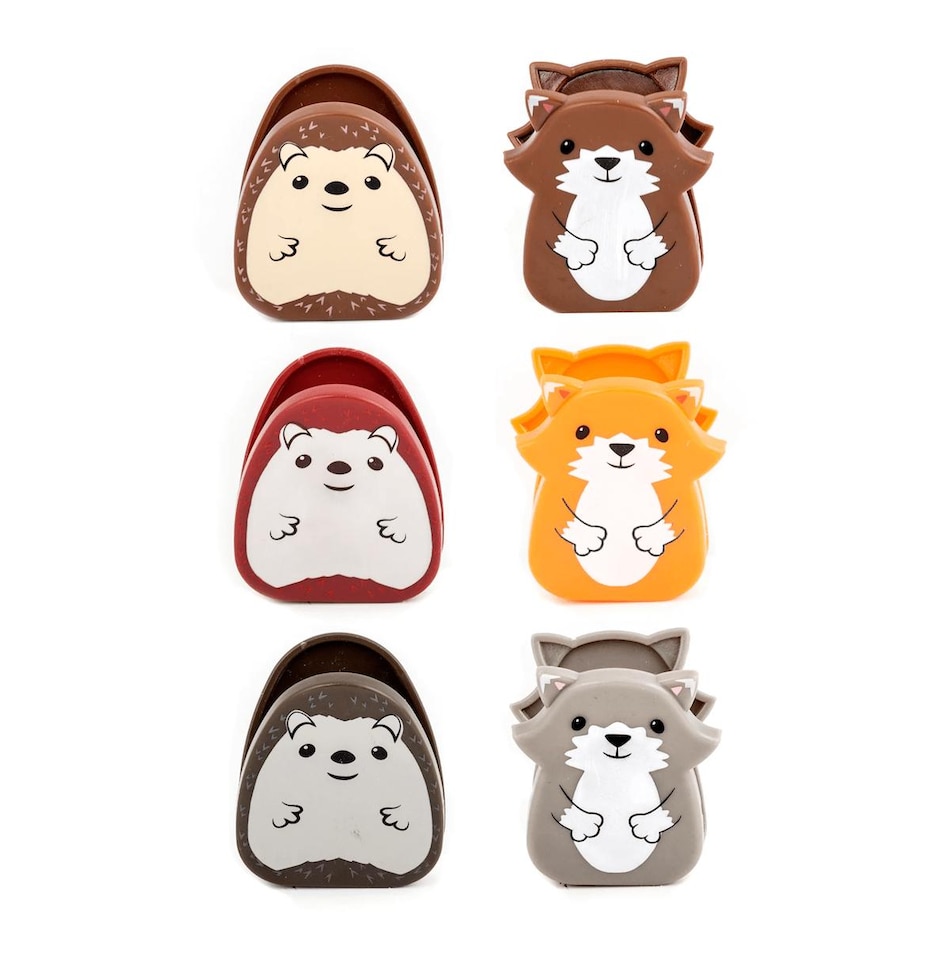 Kikkerland Set of 6 Woodland Themed Bag Clips