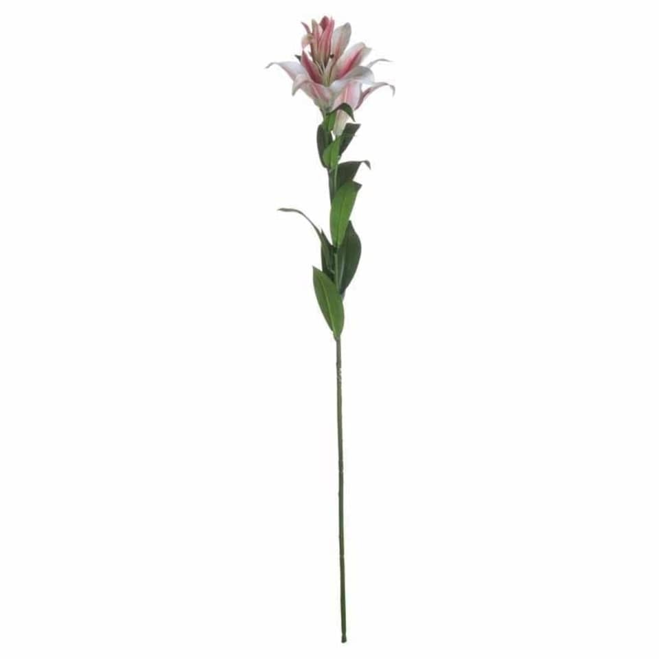 image 1 of Stargazer Lily Artificial Flower - L23 x W23 x H90 cm - Pink/White