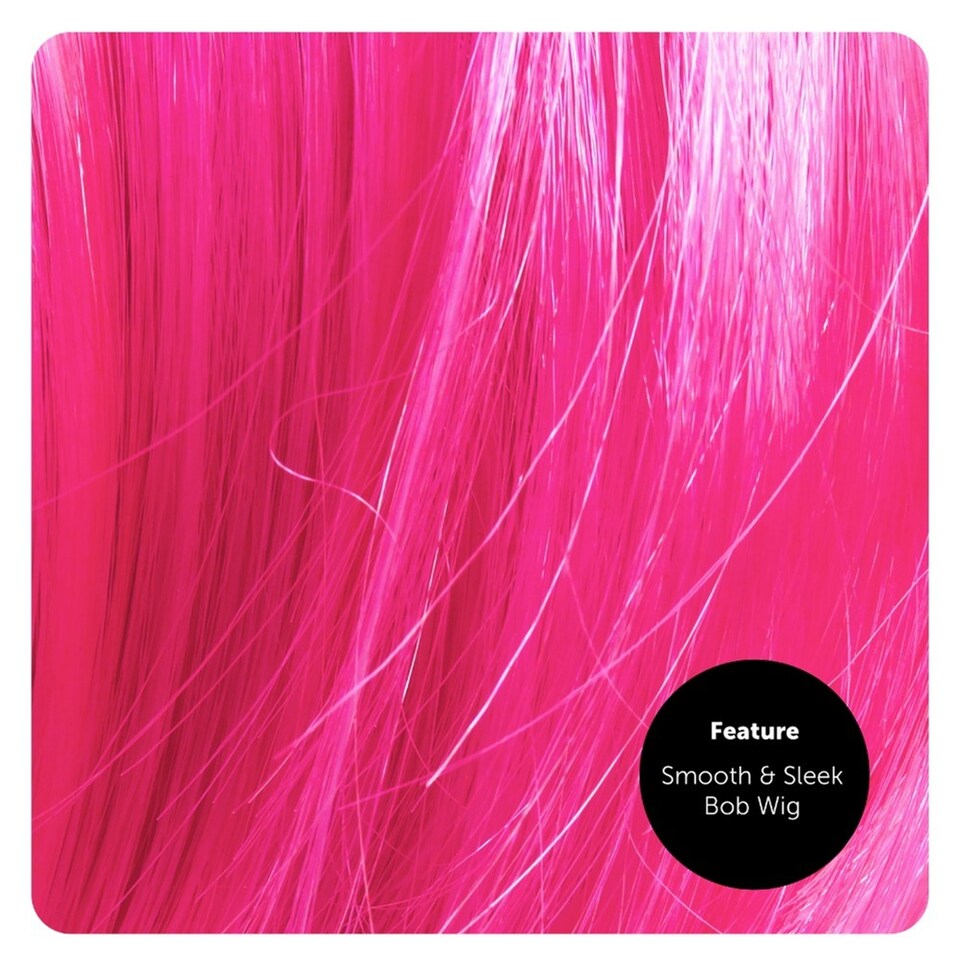 image 1 of Hot Pink Bob Wig | Pink | 6