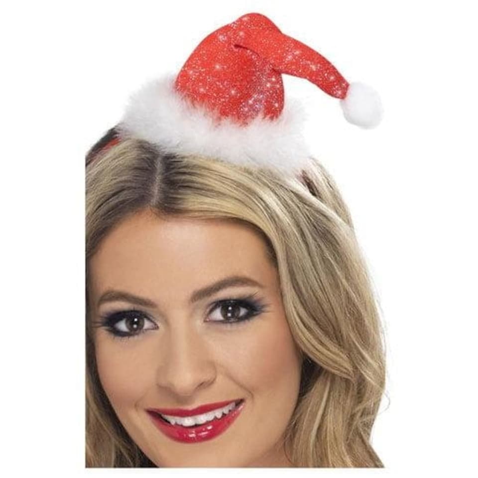 Mini Santa Hat Christmas Fancy Dress Headband Costume Accessory Multi | One Size