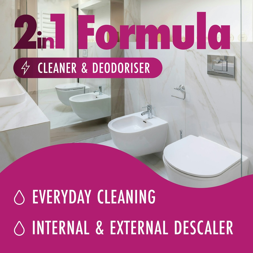 image 1 of Dirtbusters Toilet Cleaner, Deodoriser Descaler (1L) Berry Fresh Macerator & Septic Tank Safe Formula