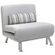image 1 of HOMCOM Folding 5 Position Convertible Sleeper Sofa Bed Grey, Silver