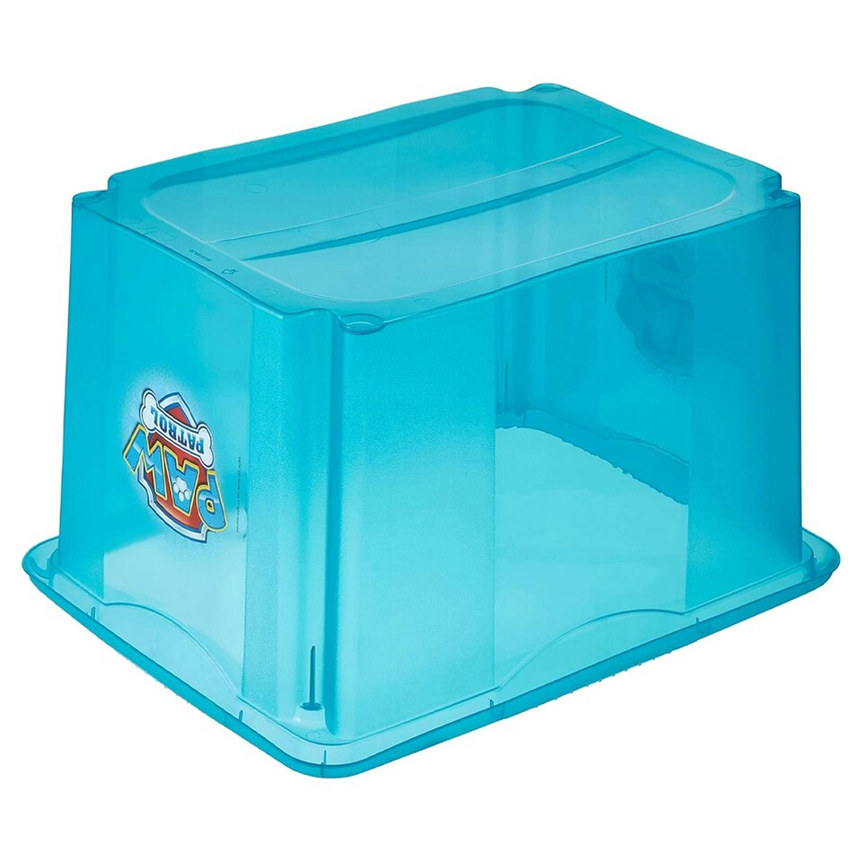 image 1 of Keeeper Paw Patrol Turn Around Stackable Box with Lid 30 Litre Blue Transparent