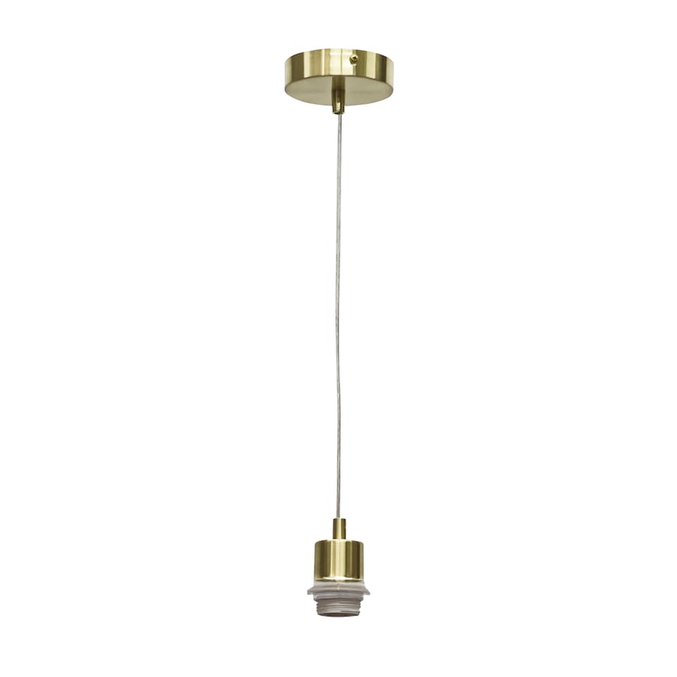 image 1 of Carss - Satin Brass Ceiling Pendant Flex Suspension Kit for Shades | Gold | Satin brass plate | Small | 1