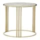 image 3 of Interiors by Premier White Marble Round Side Table Gold