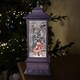 image 1 of 31cm Snowtime Christmas Water Spinner Antique Effect Lantern Snowman & Animals Scene  Dual Powered