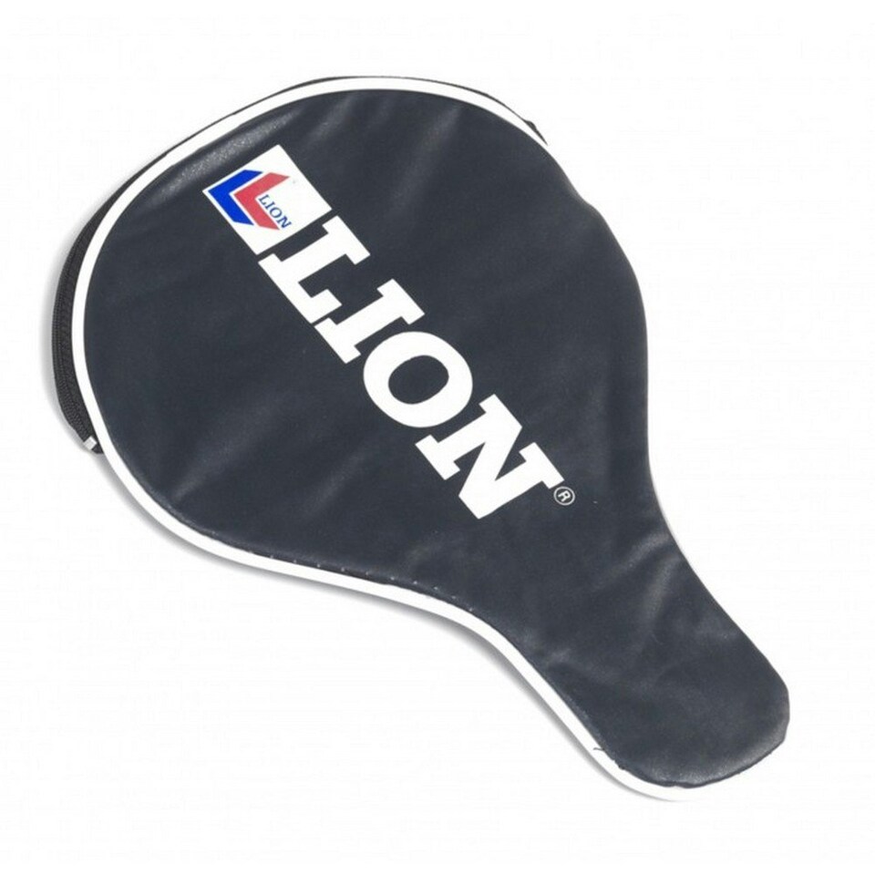 Lion Vinyl Table Tennis Bat Cover - Black/White - One Size