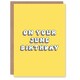 image 1 of Born June Fun Bright Retro Yellow Woman Her Birthday Card