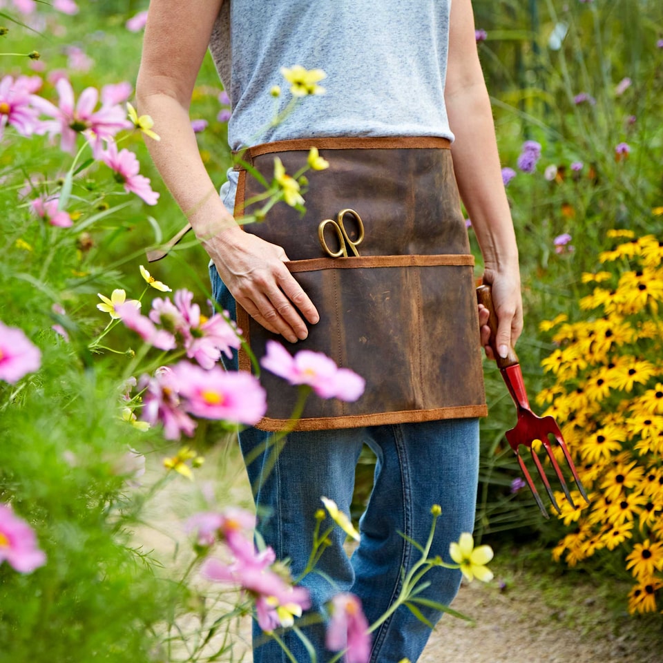 image 1 of Buffalo Leather Gardening Tool Belt