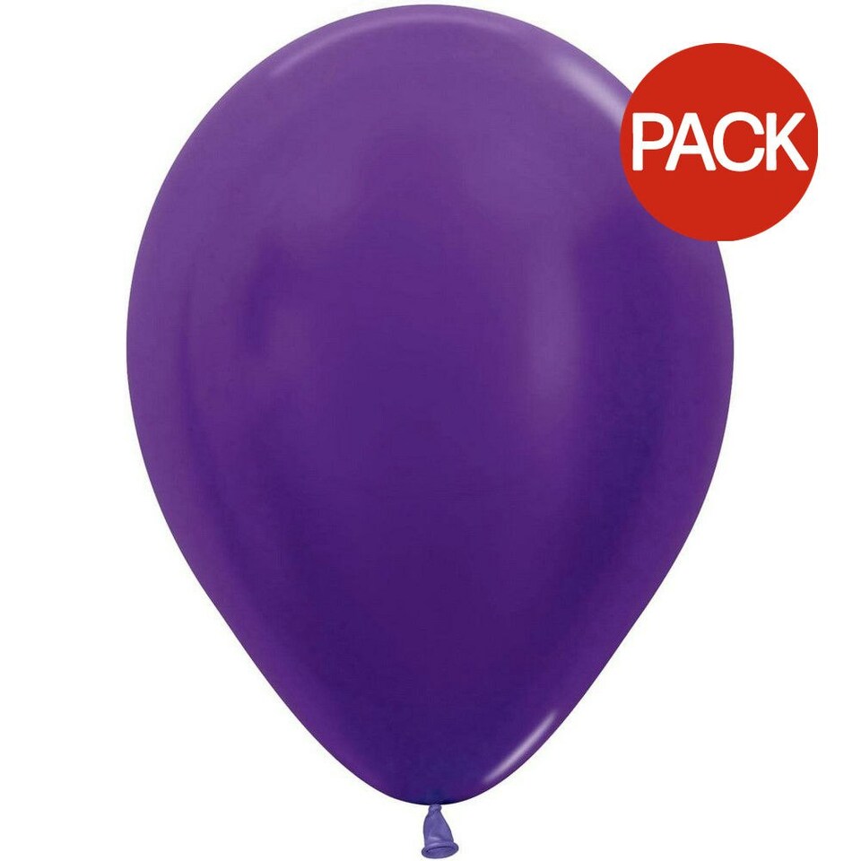 Globos Latex Balloons (Pack of 100) - Dark Violet - One Size