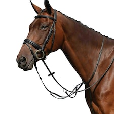 Collegiate Syntovia+ Plain Flat Running Martingale - Black - Warmblood