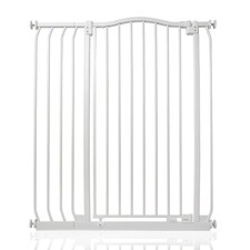 Safetots Extra Tall Curved Top Safety Gate, 89cm - 98cm, Matt White, Extra Tall 100cm in Height, Pressure Fit Stair Gate, Baby Gate for Doors Hallways and Spaces, Safety Barrier, Easy Installation
