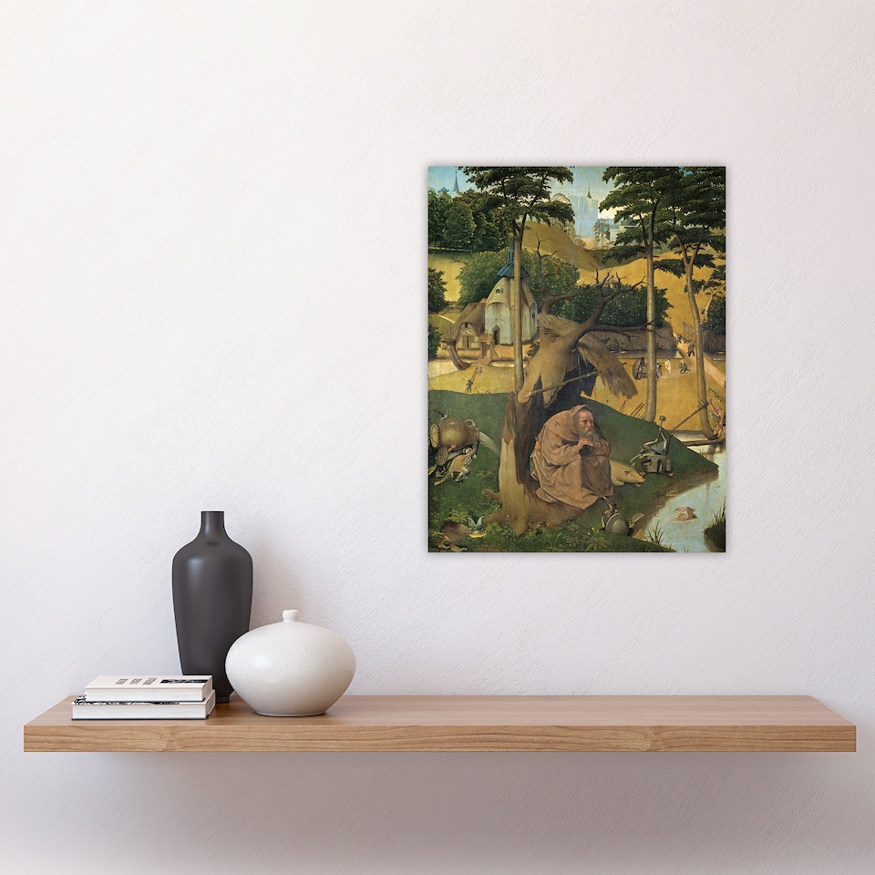 image 1 of Temptations of Saint Anthony Bosch Wall Art Poster Print 12X16"