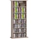 image 1 of HOMCOM CD Storage Unit DVD Tower Blu-ray Storage Shelf for Living Room | Brown | Natural wood finish