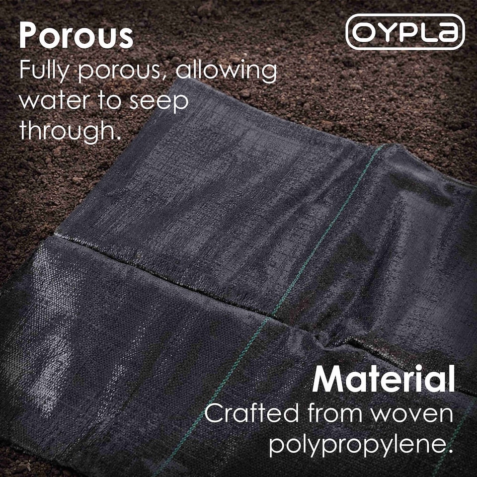 image 1 of 1m x 25m Heavy Duty Weed Control Ground Cover Membrane Sheet