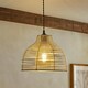 image 2 of ValueLights Pair Of Lobster Wicker Rattan Cream Lamp Shades | Cream
