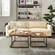 image 2 of 2PC Industrial Square Nesting Coffee Tables Rustic Brown Brown