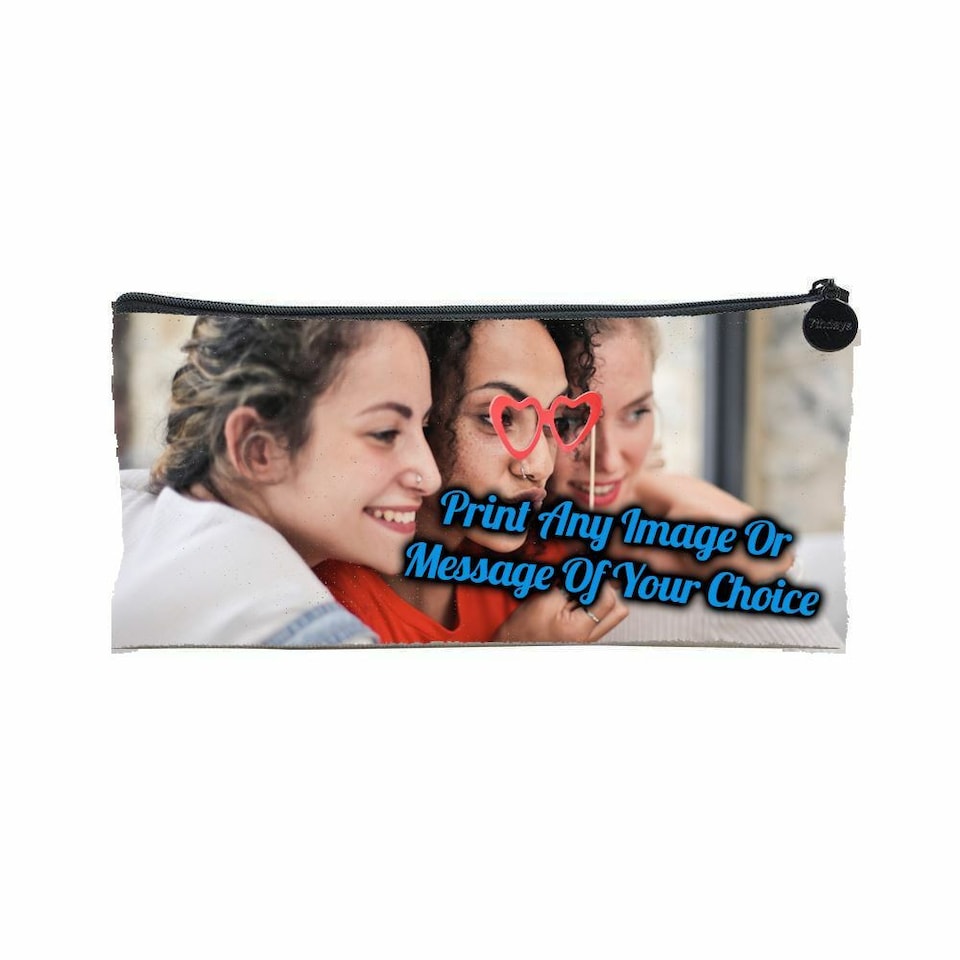 image 1 of Personalised Printed Linen Pencil Case for Friend