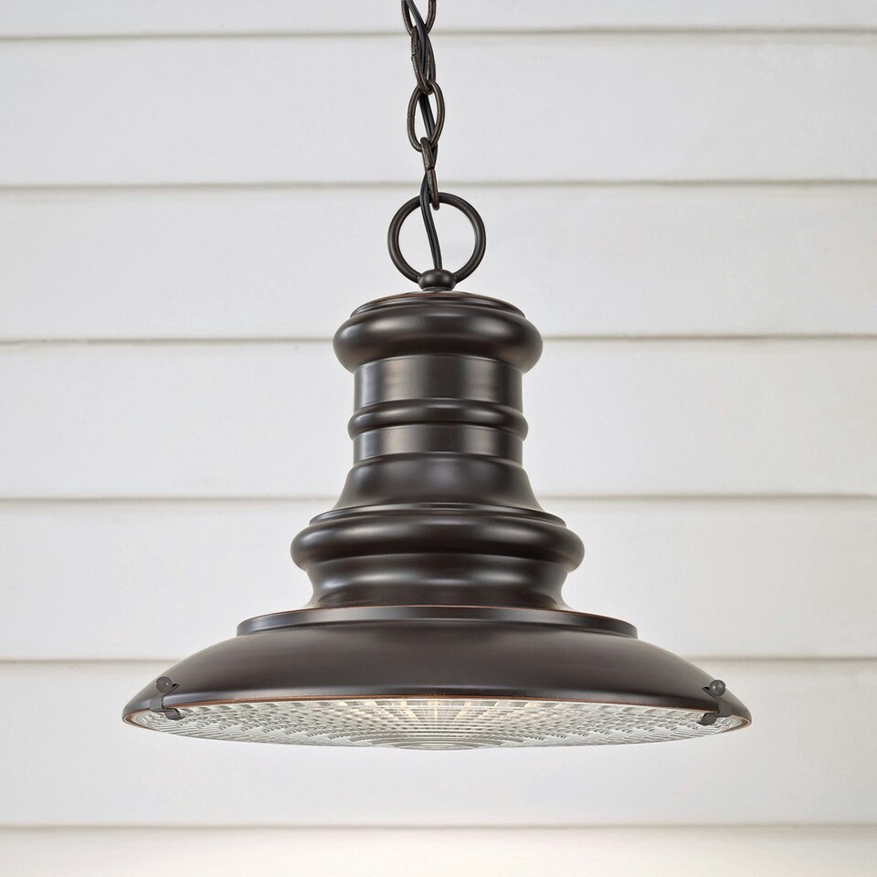 image 1 of Redding Station 1 Light Medium Outdoor Ceiling Chain Lantern Restoration Bronze, E27