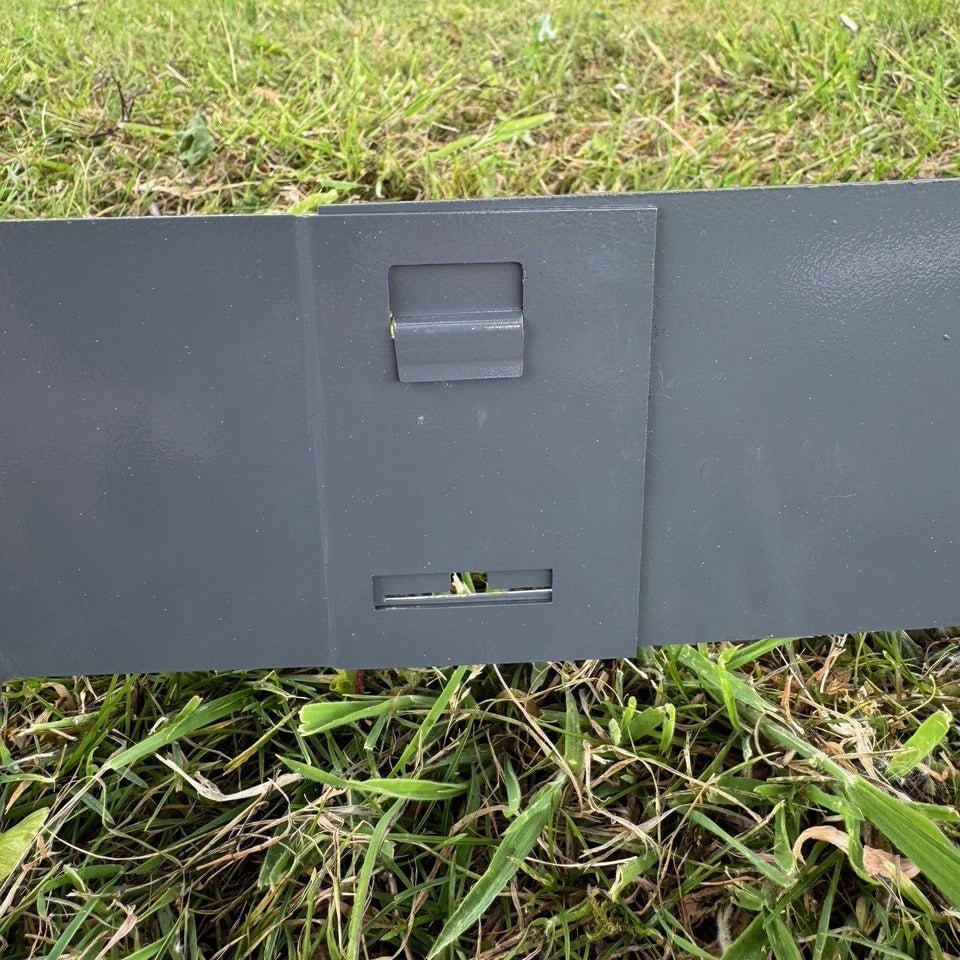 image 1 of Metal Garden Lawn & Border Edging in Grey (106cm x 8cm) - 20 Panels