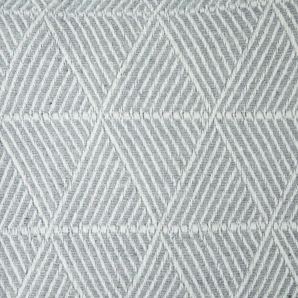 image 1 of Geo Diamond Collection Recycled Cotton Throw in Silver (50" x 60") Grey | Grey