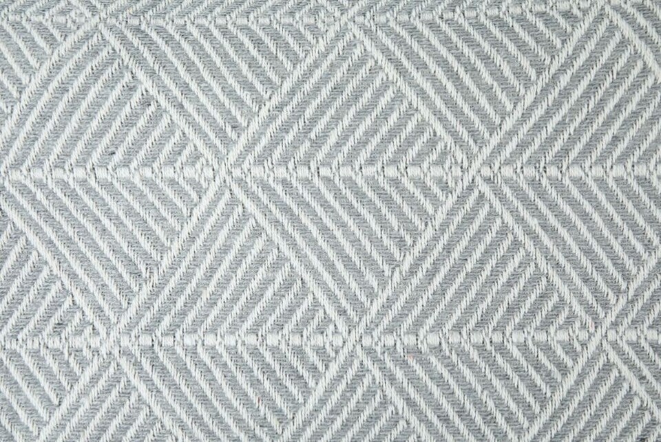 image 1 of Geo Diamond Collection Recycled Cotton Throw in Silver (50" x 60") | Grey | Grey