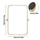image 1 of Living and Home Modern American Metal Decorative Wall Mounted Mirror - 70*92cm Gold