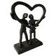 image 6 of Our Shared Heart - Cast Iron Couple Sculpture  A Beautiful Emblem of United Love & Devotion Profound Connection Shared Journey Loving Couple Gift Present