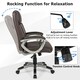 image 6 of COSTWAY Executive Office Chair Computer Desk Chair Brown Brown