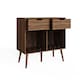 image 2 of Jaxon 2 Drawer Vinyl Turntable Stand | Brown | Walnut