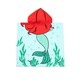 image 3 of Disney Princess Childrens/Kids Ariel Hooded Towel - Blue/Green/Red - One Size Blue | One size